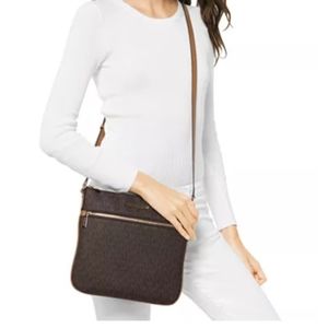 Michael Kors  Signature Flat Crossbody- New